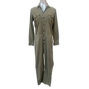 Standard James Perse Cotton Linen Jumpsuit Size 2 Medium Green